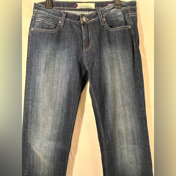 Vigoss Fit/Bootcut Embroidered Button Pockets Size 9 Long Inseam 37” - Picture 7 of 9